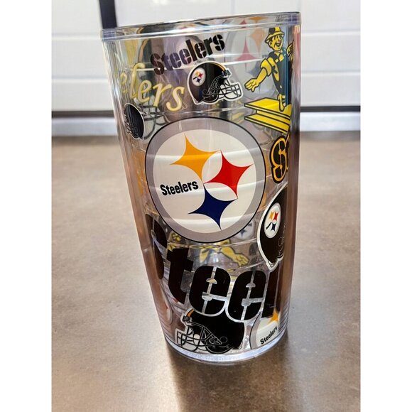 Tervis Insulated Tumbler Cup Pittsburgh Steelers NFL 16 oz Football Helmets - Picture 1 of 4